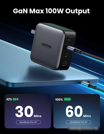Сетевое зарядное Ugreen CD226 40747