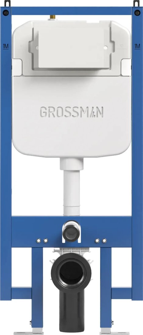 Унитаз подвесной Grossman GR-4411BMSQ + 900.K45.01.000 + Galaxy 700.K45.01.100.100 (хром глянцевый)