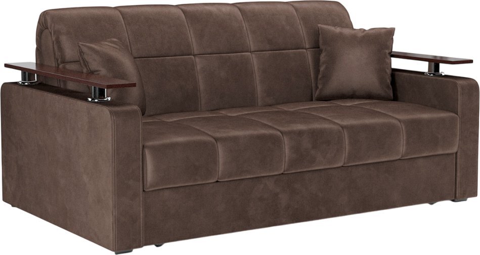 Диван Мебель-АРС Аккордеон Бакли НПБ 120x200 (бархат шоколадный Star Velvet 60 Coffee)
