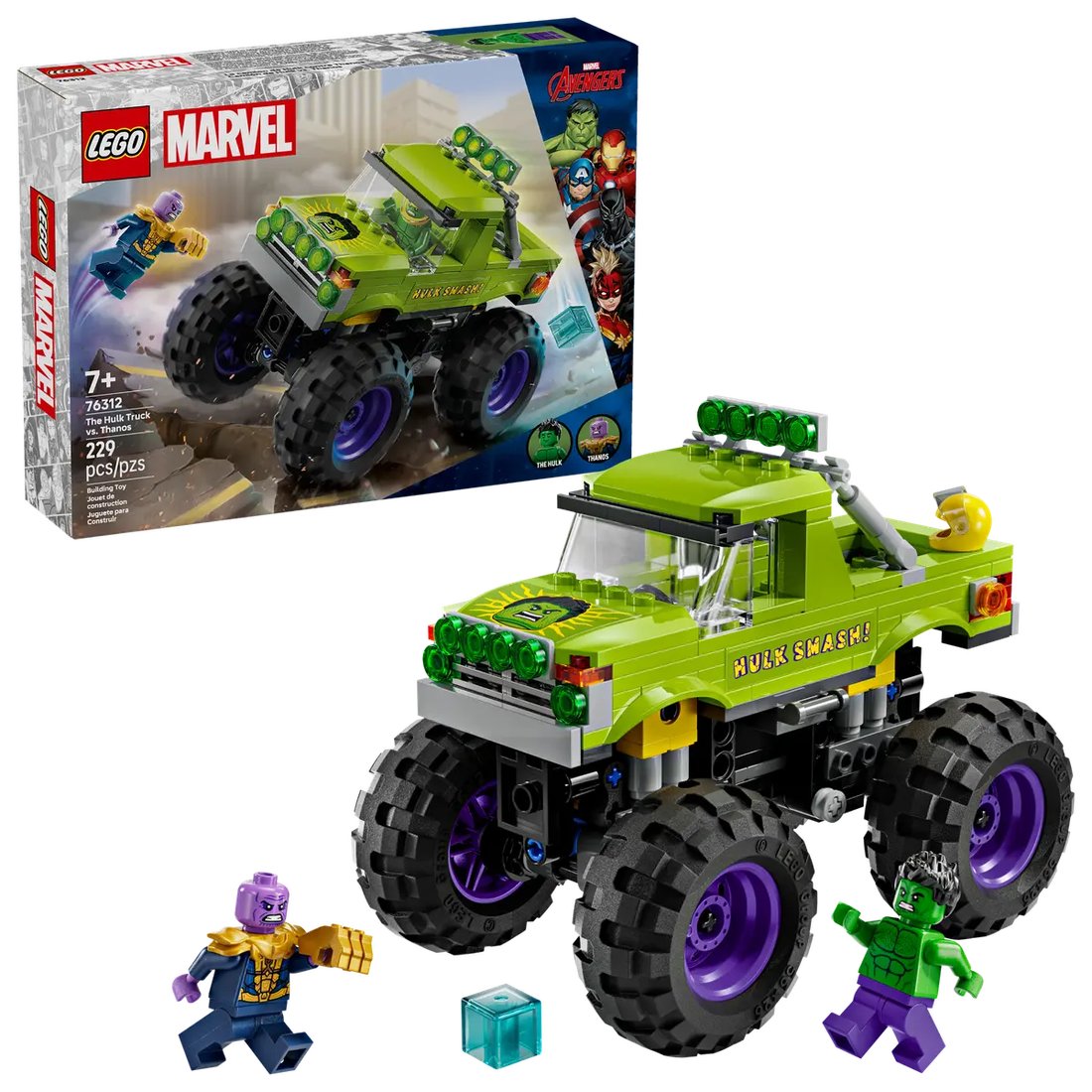 Конструктор LEGO Монстр-трак Халка против Таноса 76312