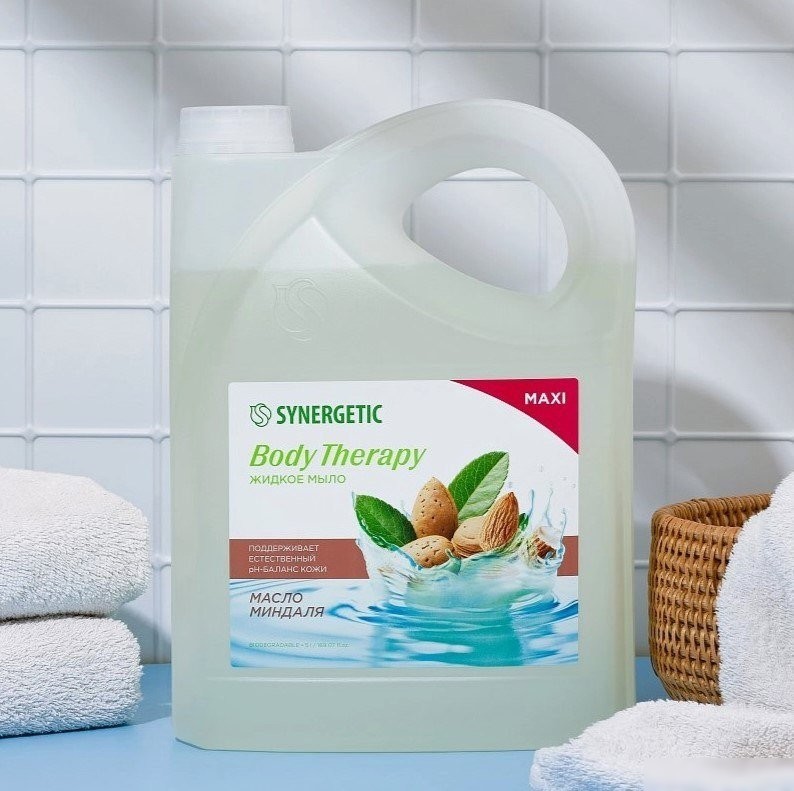 Synergetic Жидкое мыло Body Therapy Масло миндаля 5 л