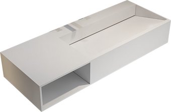 Abber Тумба с умывальником Stein AS2640-1.2 L (подвесной, белый матовый)