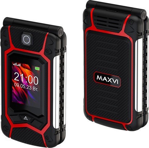 Кнопочный телефон Maxvi E10ds (красный)