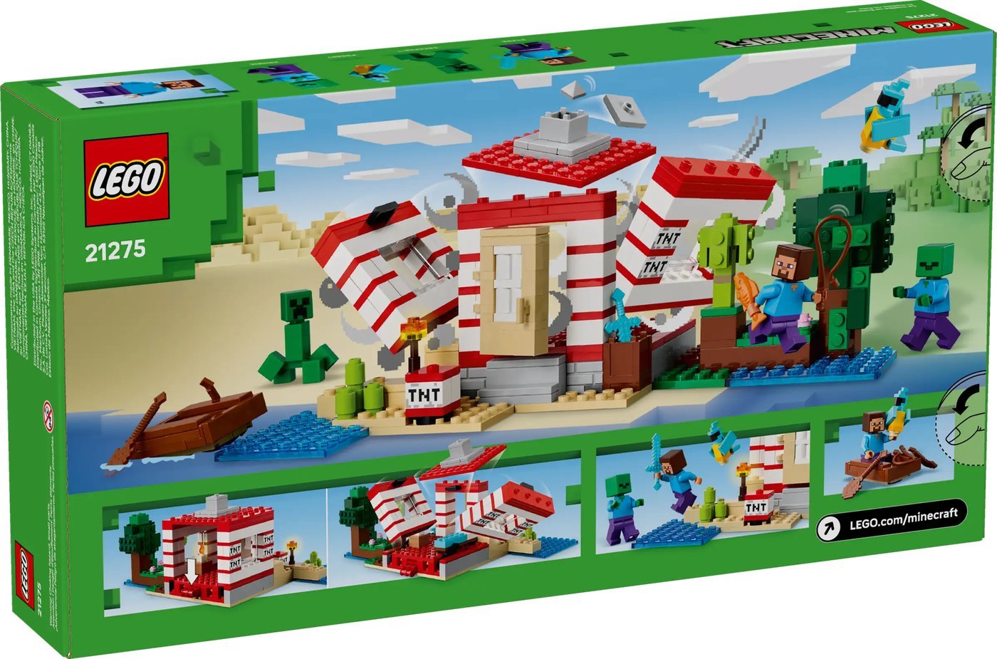 Конструктор LEGO Minecraft Дом в джунглях из TNT 21275