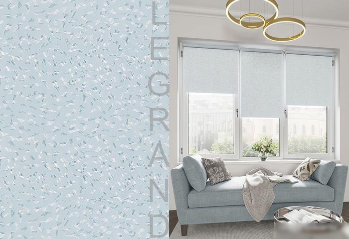 Рулонные шторы Legrand Блэкаут Кристалл 66.5x175 (голубой)