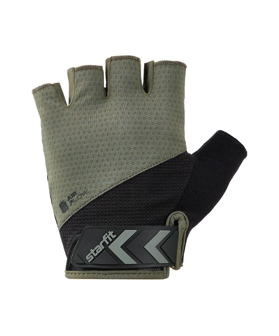 Перчатки для фитнеса Starfit WG-204 (S, черный/хаки)