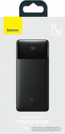 Внешний аккумулятор Baseus Bipow Digital Display 20000mAh (черный)
