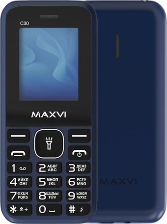 Кнопочный телефон Maxvi C30 (синий)
