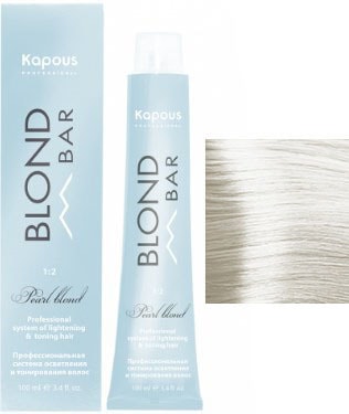 Крем-краска для волос Kapous Professional Blond Bar с экстрактом жемчуга BB 1012 пепельный перламутровый