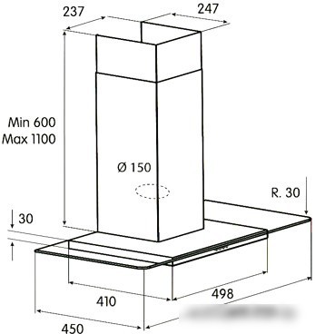 Кухонная вытяжка Jetair Molly P 90 INX (PRF0004050)