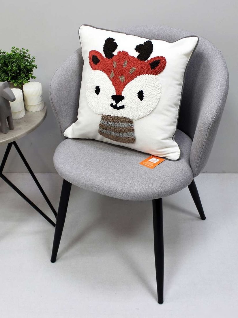 Чехол на подушку Matex Tufted Toys ALEX-59 (белый/темно-коричневый/серый)