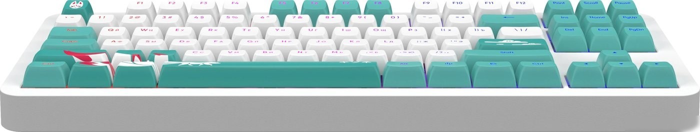 Клавиатура Red Square Alumix TKL Classic Kitsune (белый, g3ms Aquamarine)