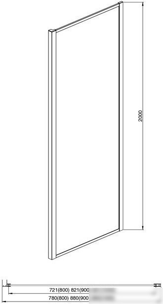 Душевая стенка Aquatek 100x200 AQ ARI WA 10020GM (оружейная сталь/прозрачное стекло)
