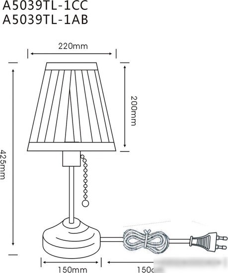 Настольная лампа Arte Lamp Marriot A5039TL-1CC