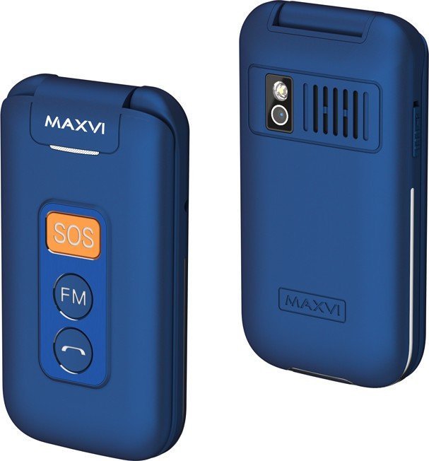 Кнопочный телефон Maxvi E5 up (синий)