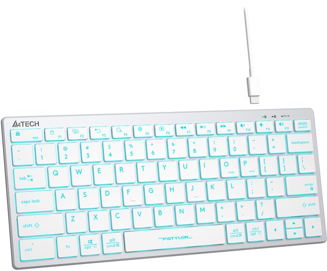 Клавиатура A4Tech Fstyler FX61 (серебристый/белый)
