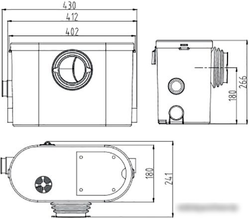 Канализационная установка Jemix STP-400 Lux