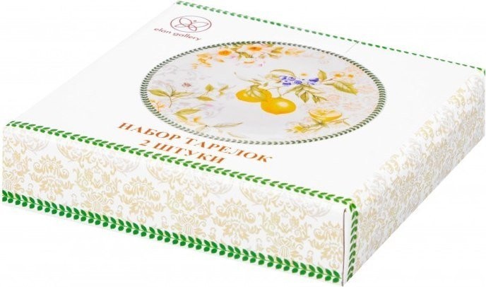 Набор тарелок Elan Gallery Лимоны 420763 (New Bone China)
