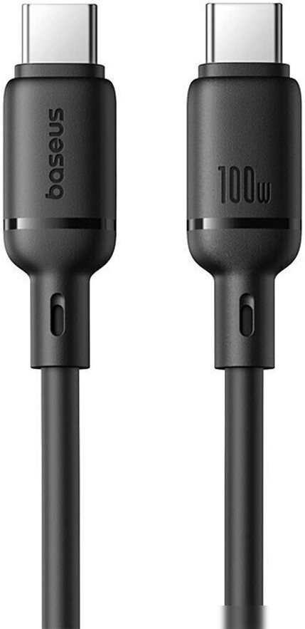 Кабель Baseus Silky Series Fast Charging Cable 100W USB Type-C - USB Type-C (2 м, черный)