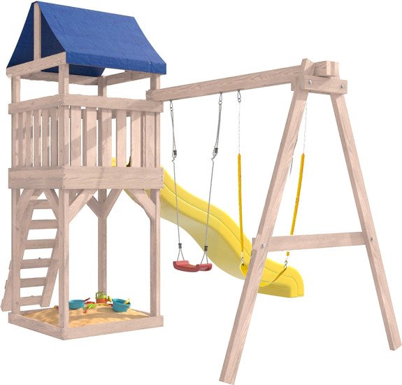 Игровой комплекс National Tree Company С гибкими качелями IgroWoods ДКНП-11 (не окрашен)