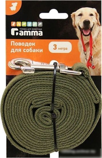 Поводок Gamma Брезентовый 11002007 (зеленый)