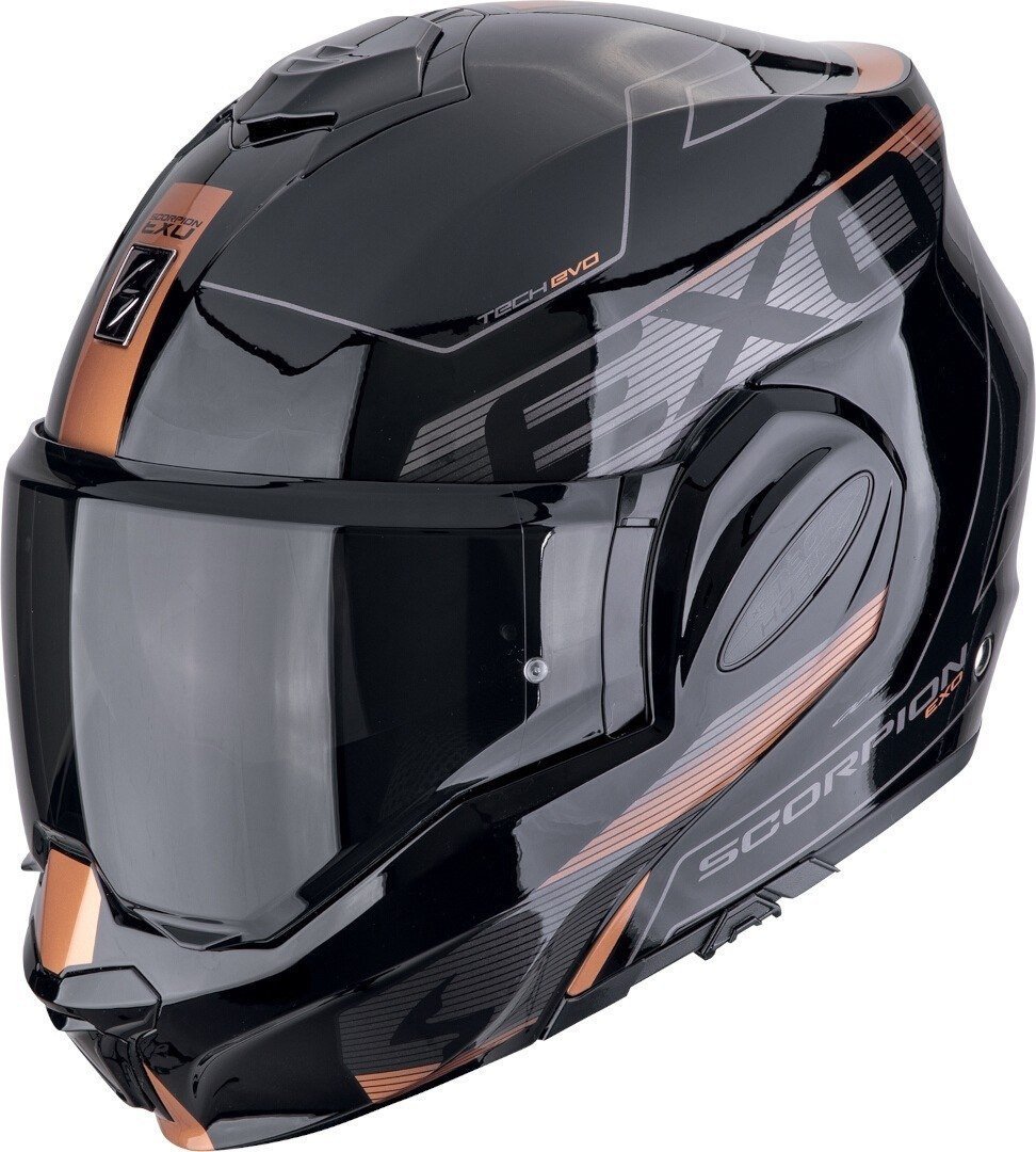 Мотошлем Scorpion Exo Exo-Tech Evo Traveller (р. M, черный/медный)