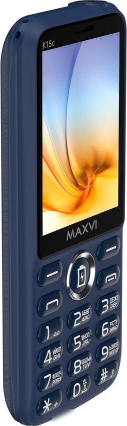 Кнопочный телефон Maxvi K15c (синий)