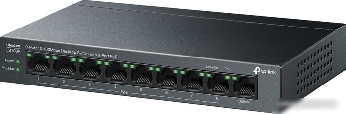 Неуправляемый коммутатор TP-Link LiteWave LS109P V1