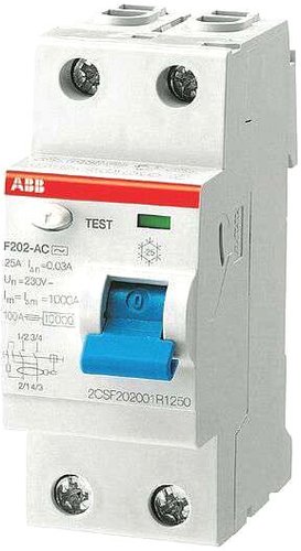 Устройство защитного отключения ABB F202 2P 63A 30mA 6kА 2М 2CSF202001R1630