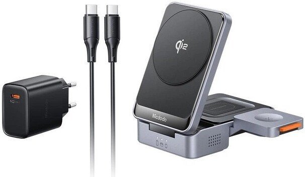 Беспроводное зарядное McDodo CH-519 22.5W USB Type-C с адаптером (черный)