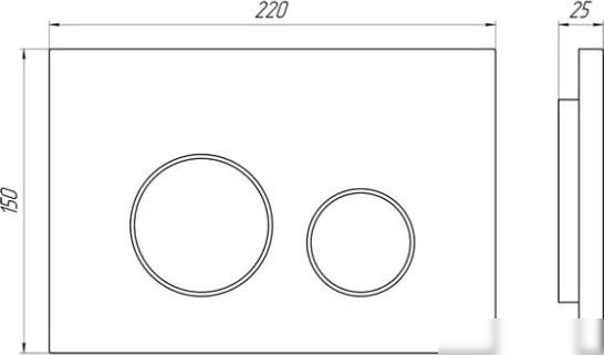 Панель смыва Ани Пласт WP1300 (белый)