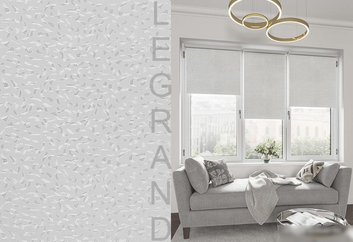Рулонные шторы Legrand Блэкаут Кристалл 90x175 (серый)