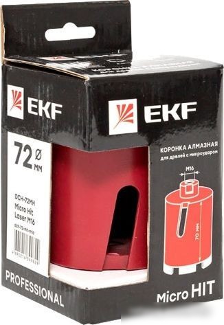 Коронка EKF dch-72-mh-m16