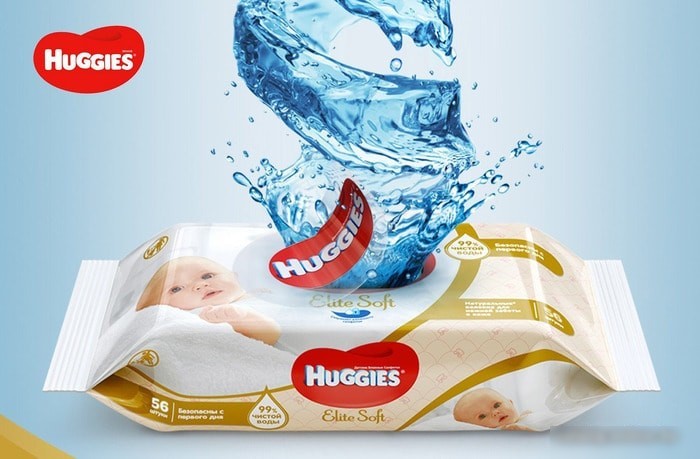 Влажные салфетки Huggies Elite Soft (168 шт)