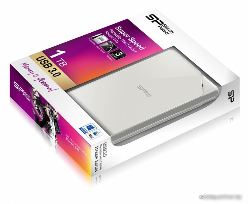 Внешний накопитель Silicon-Power Stream S03 1TB White (SP010TBPHDS03S3W)