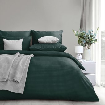 2-спальный комплект постельного белья Verossa Stripe Dark green 2сп VRT 2081 70274 ST13 23
