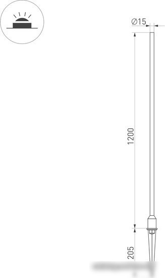 Садовый светильник Arlight ALT-CHAMPAGNE-L1200-3W Warm3000 034166
