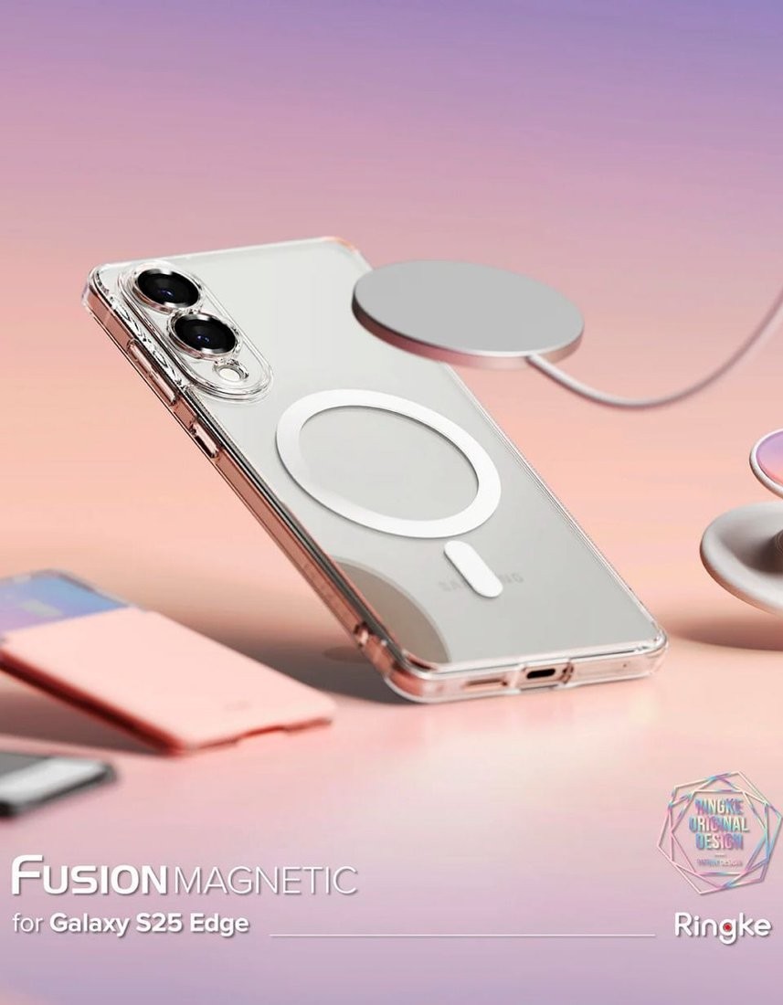 Чехол для телефона Ringke Fusion Magnetic для Galaxy S25 Edge Clear