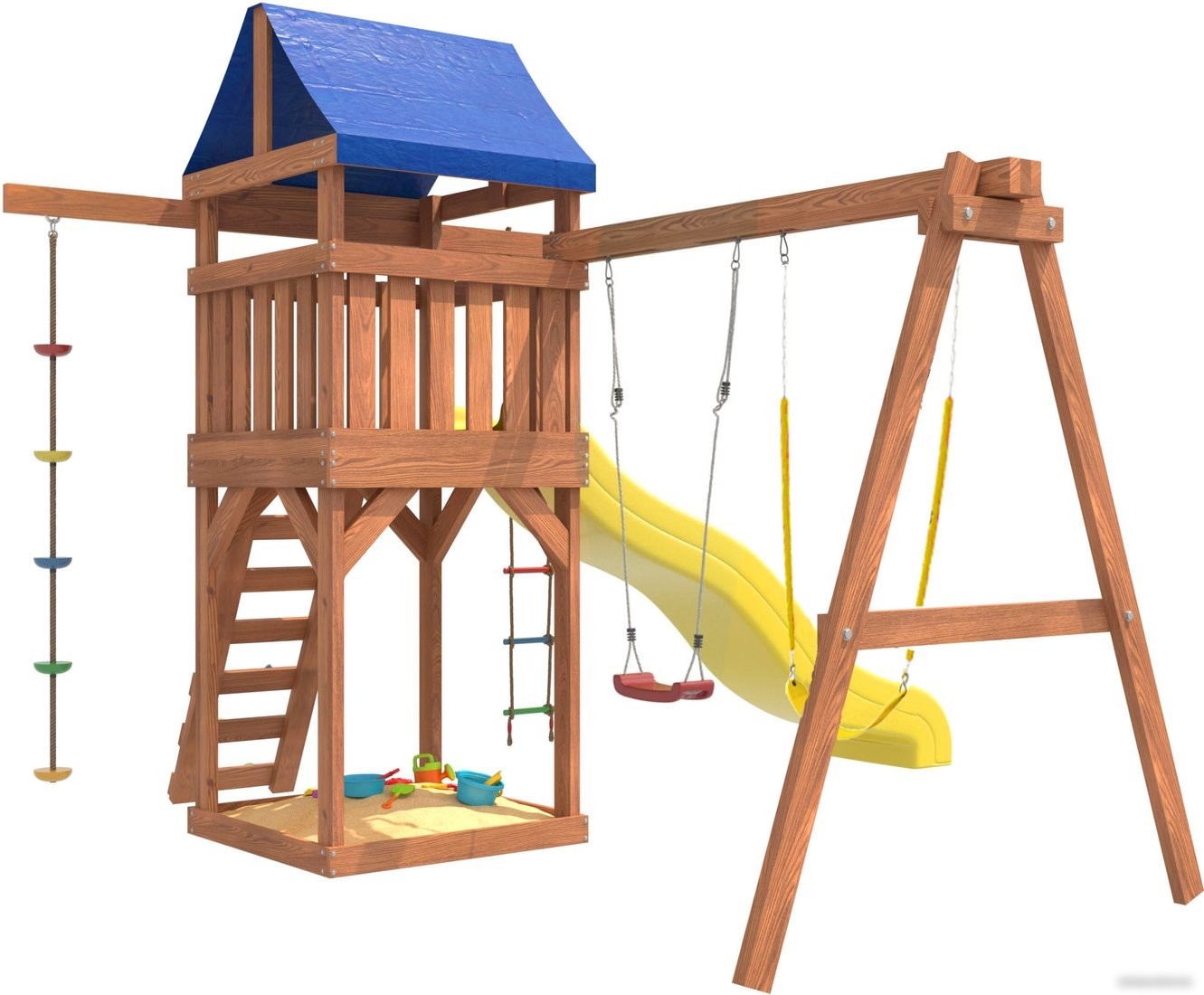 Игровой комплекс National Tree Company С гибкими качелями и лодочкой IgroWoods ДП-11