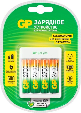 Аккумуляторы + зарядное GP Е411-270AAHCCS-2CR1