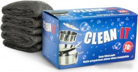 Губка Clean It Из стальной ваты (10 шт)