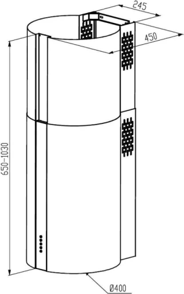 Кухонная вытяжка Meferi TUBE40WH Comfort Plus