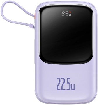 Внешний аккумулятор Baseus Qpow Pro Digital Display Fast Charge 22.5W 20000mAh (сиреневый)