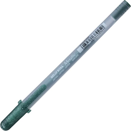 Ручка гелевая Sakura Pen Gelly Metallic XPGBM530 (темно-зеленый)