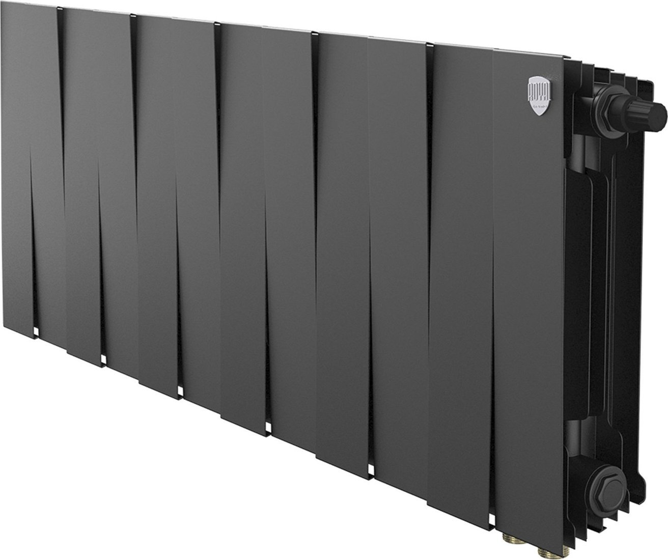 Биметаллический радиатор Royal Thermo PianoForte 300 Черный VR80 - 12 секций