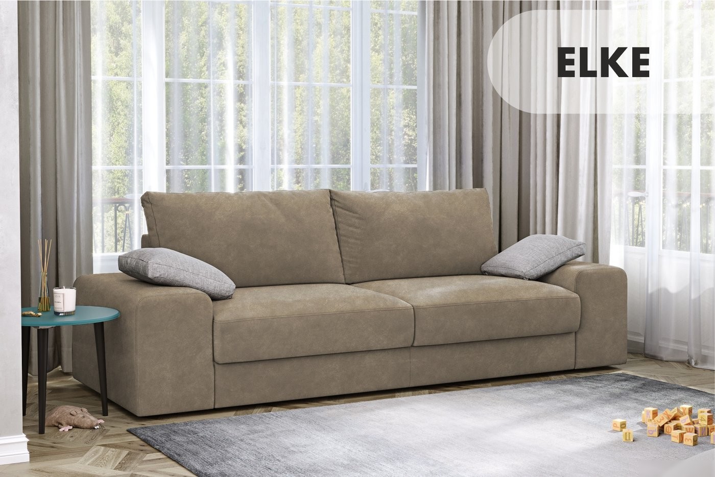 Диван Mio Tesoro Elke Base Kashemir 230 (коричневый)