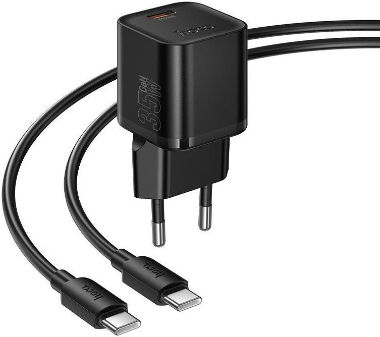 Сетевое зарядное Hoco N66 USB Type-C (черный)