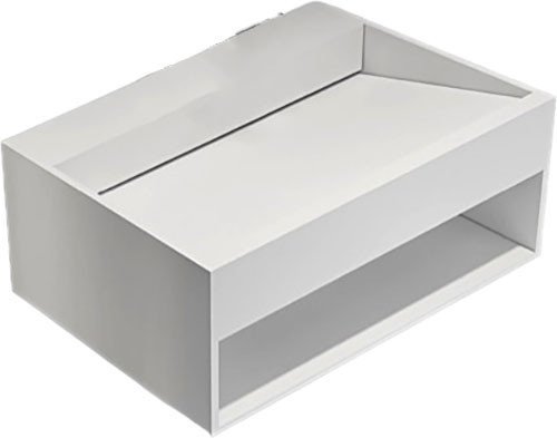 Abber Тумба с умывальником Stein AS2645-0.8 (подвесной, белый матовый)