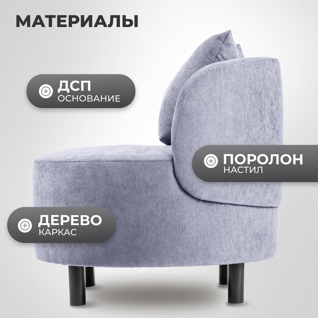 Интерьерное кресло Mio Tesoro Милан 1 (JH3565-19)