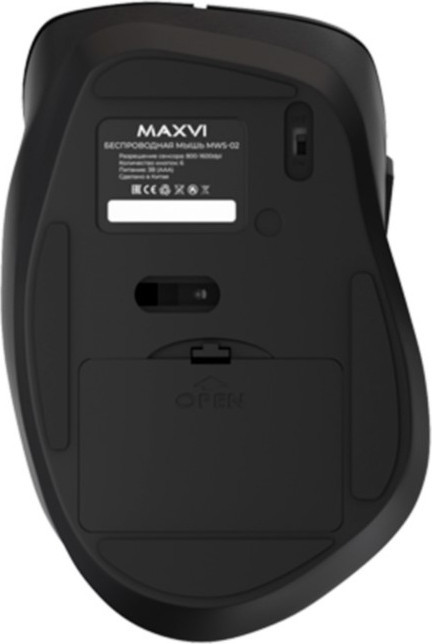 Мышь Maxvi MWS-02 (черный)